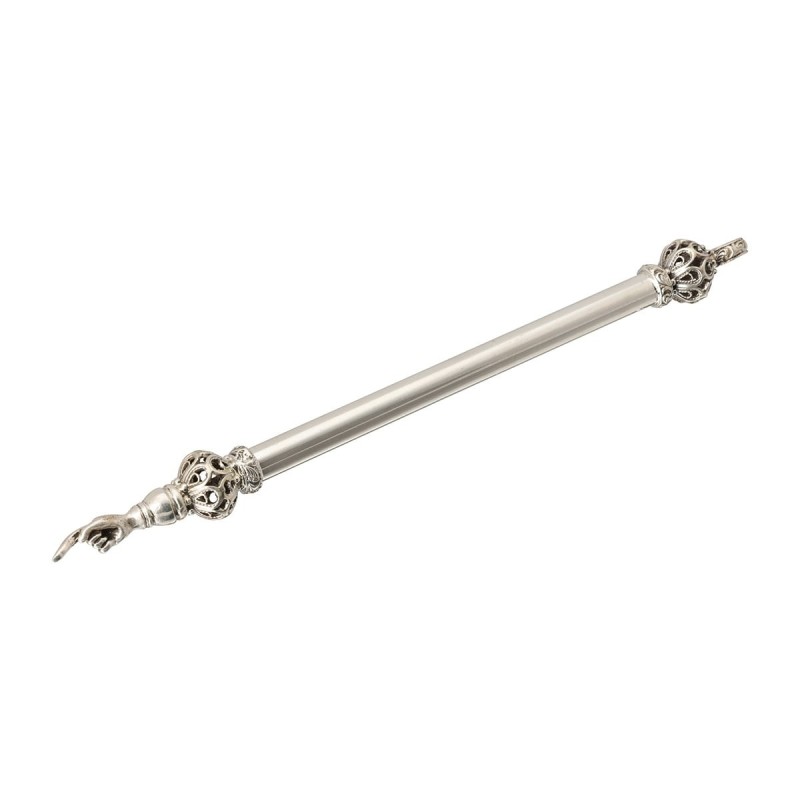 Traditional Sterling Silver Torah Pointer With Filigree Design